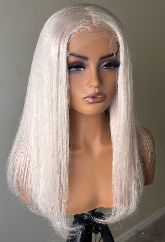 5x5 Straight Platinum Blonde 14"